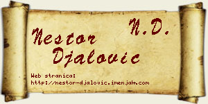 Nestor Đalović vizit kartica